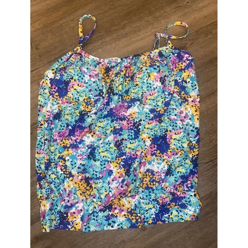 Bandeau‎ Tankini Swimsuit Top, sz 16 NWT